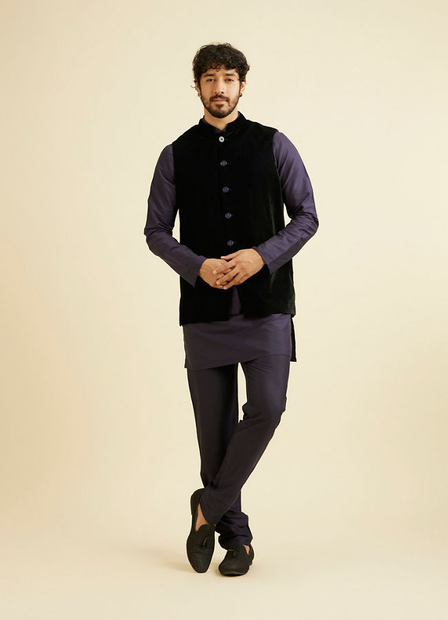 Buy Blue Sequined Indo Western Set Online in India Manyavar Indo Western for Men